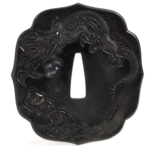 Antico drago tsuba giapponese - drago,