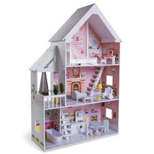Grande casa delle bambole XXL villa set legno per bambini mobili accessori altezza 126,5 cm