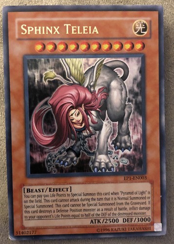 1996 tcg sphinx - yu-gi-oh,