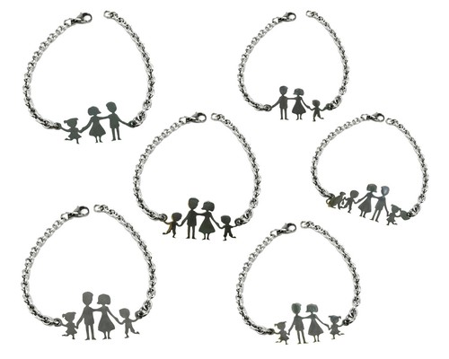 Gioiello bracciale family con - bracciale,