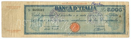 5000 lire falso epoca - 5000,