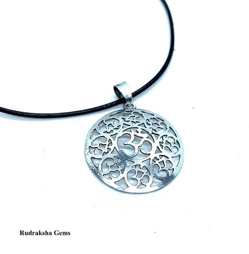 Necklace mandala pendant - necklace, om