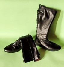 Nero Giardini stivali donna tacco basso pelle nero numero 37