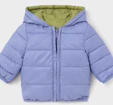 MAYORAL Cappotto Giubbotto Piumino Reversibile Verde Tartaruga Blu Verde Ragazzo 4-6 Mesi