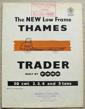 FORD THAMES TRADER TELAIO BASSO 30 cwt, 2/3/4/5 TONS brochure vendita gennaio 1959 #L6725