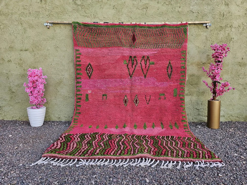 Tappeto marocchino rosa fatto