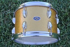 SLINGERLAND 12" GOLD SPARKLE TOM anni 70 per LA TUA BATTERIA! LOTTO Q655