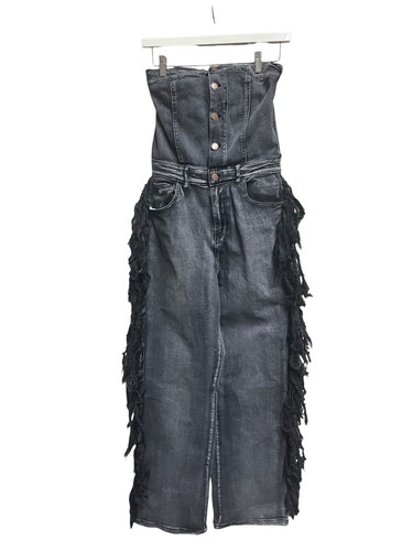 Tuta senza spalline denim