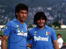 Careca Signed Rare Photo Foto Autografata con Maradona Napoli 1987 Ma-Gi-Ca