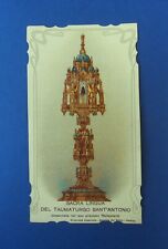 Santino HolyCard fustellato Reliquia Sacra Lingua di Sant'Antonio da Padova