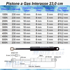 2 PISTONI A GAS MOLLE PER