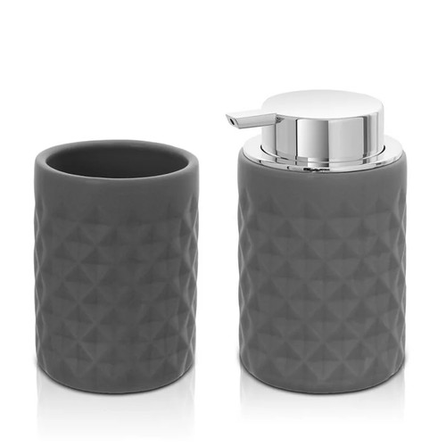Set accessori bagno grigio - , da