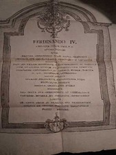 FERDINANDO IV Iscrizione con