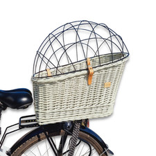 Baule per cani in vimini cestino per bici bagagliaio trasporto oliva XL