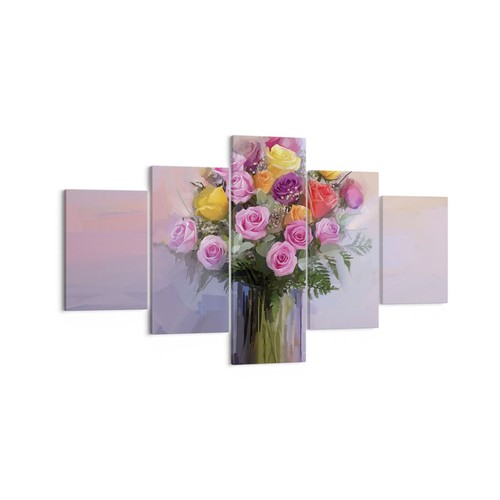 Quadro tela 125x70cm fiori - tela,