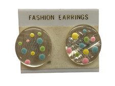 ORECCHINI A BOTTONE RESINA