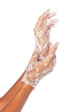 Sexy Guanti Bianchi Pizzo