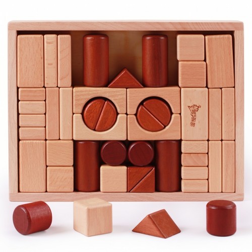 Blocchi geometrici legno - blocchi,