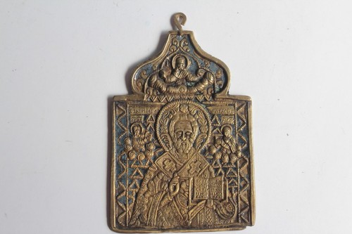 Icona bronzo smaltato san - icona,