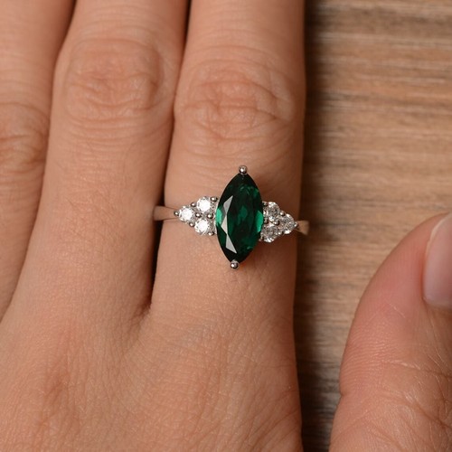 Anello smeraldo verde - , pietra
