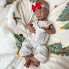 Bambola Reborn in silicone 18" completa fatta a mano realistica da collezione neonata bambina