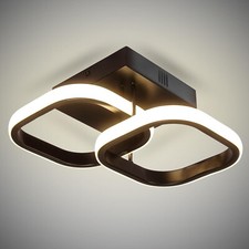Lampada da soffitto LED Giggi, lampada da soffitto quadrata nera 22 W per soggiorno camera da letto