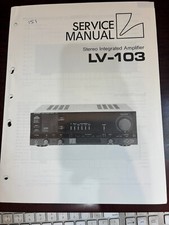Manuale riparazione e manutenzione ORIGINALE LUXMAN LV-103 LV103 151 238 **ORIGINALE**