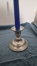 Antico candeliere in silver plated placcato argento un fuoco + candela. timbrato