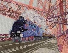 Mallard on Forth Bridge treno a vapore kit punti incrociati contati o grafico 14 anni aida