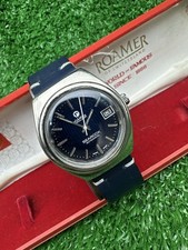 OROLOGIO ORIGINALE BLUE ROAMER AUTOMATICO SEAROCK DATA VINTAGE SVIZZERO...