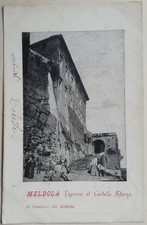 CARTOLINA MELDOLA INGRESSO CASTELLO SFORZA FORLÌ CESENA PAESAGGISTICA C2