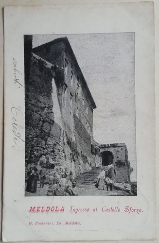 Cartolina meldola ingresso - meldola,