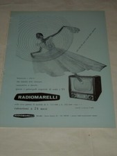 RADIOMARELLI-TELEVISORE- VECCHIA PUBBLICITA' CARTACEA DEGLI ANNI '50-IMPERD. (2)