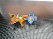 Splendida Farfalla e fiore Swarovski lung.6,5 cm prod Pontini