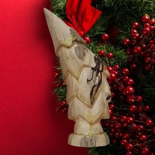 Alberello Di Natale In Legno Di Deriva Lavorato Artigianalmente A Mano. Nuovo