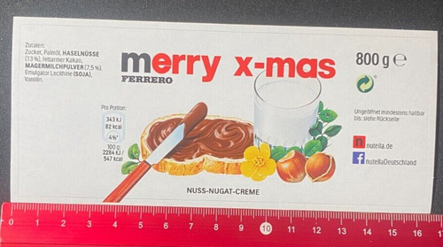 Adesivo sticker vetro nutella - adesivo/sticker:,