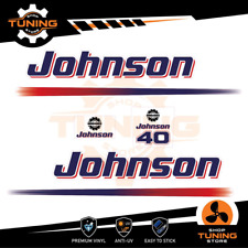 Kit Adesivi Motore Marino Fuoribordo Johnson 40 cv - versione BOMBARDIER