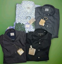 Lotto 4 camice Bastoncino taglia 15 e 1/2" in cotone 100% Colletto alla Francese