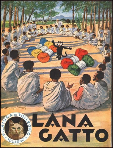 Pubblicita 1936 lana - 1936, gatto