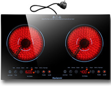 Piano Cottura Elettrico 2 Zone 60Cm 220 – 240 V, 3600W Piastra Elettrica Portati