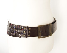 Cintura in pelle marrone