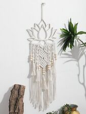 🌙 Boho Lotus Macrame Dream Catcher – Grande Ornamento Artigianale 🌸 Sp.Gratis