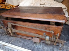 ANTICA BILANCIA DA UFFICIO POSTALE - CASSA LEGNO,MACCHINARIO IN FERRO PRIMI '900