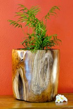Vaso Di Fiori In Legno