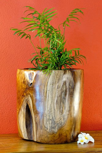 Vaso fiori legno - fiori, in