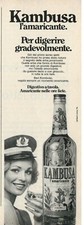 PUBBLICITA' ORIGINALE VINTAGE ANNI 70 - KAMBUSA L'AMARICANTE BONOMELLI