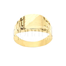 Anello scudo uomo oro giallo