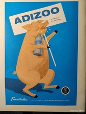 Pubblicità vintage Integratore per Maiali Farmitalia Fine Anni '50