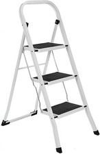 CILVANI SGABELLO IN ACCIAIO LACCATO CON 3 GRADINI ANTISCIVOLO