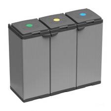 Armadio in Resina per Raccolta Differenziata con 3 Porta Sacchi